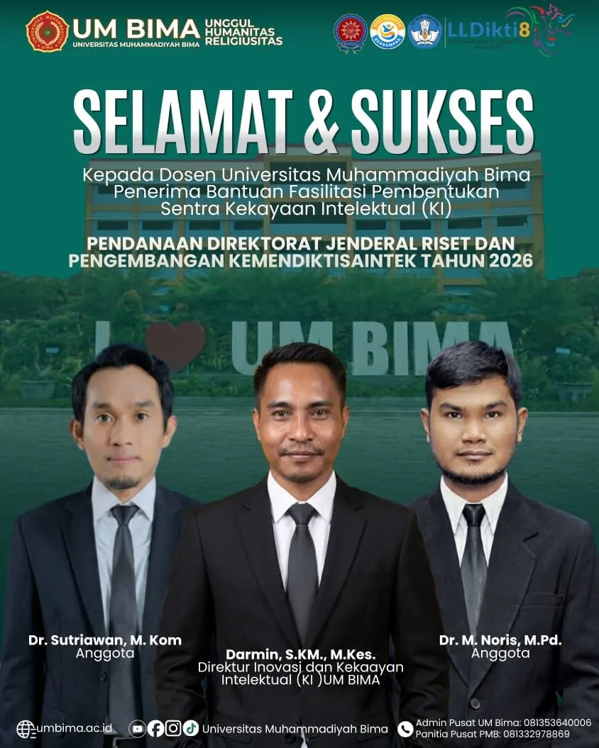 Universitas Muhammadiyah Bima Raih Pendanaan Program Fasilitasi Pembentukan Sentra Kekayaan Intelektual Tahun 2026