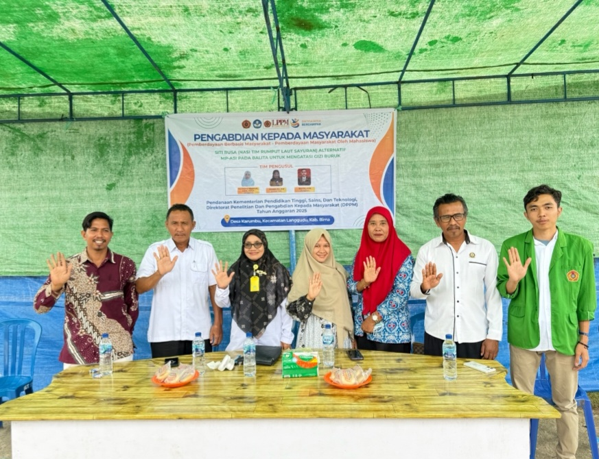 Dosen dan Mahasiswa Universitas Muhammadiyah Bima Laksanakan Pengabdian Masyarakat Cegah Gizi Buruk di Desa Karumbu